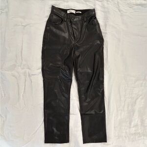Abercrombie & Fitch Black Vegan Leather Pants